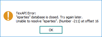 Database closed